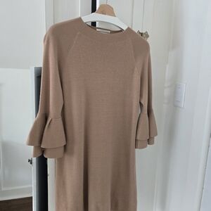Anthropologie Long Sleeve Dress with Ruffle Cuffs